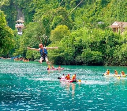 Trượt Zipline nước duy nhất tại Ba Vì - Cảm giác mạnh 
